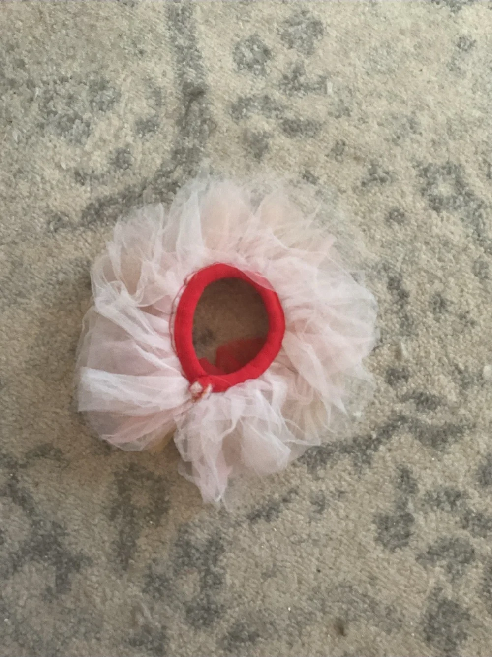 Red, white and gold pet Tutu size XXS for cat or dog